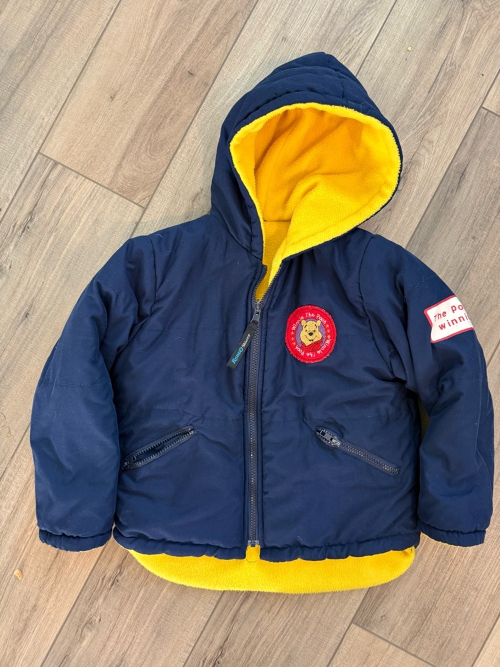 Vintage 90s Rodeo Skiwear Winnie The Pooh Reversible Jacket Kids Xs Small 6 7